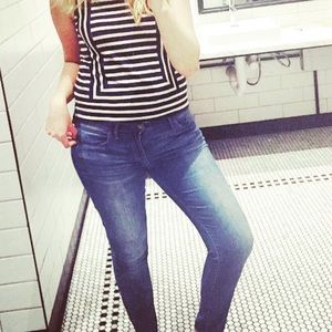 Madewell skinny jeans with ankle zipper